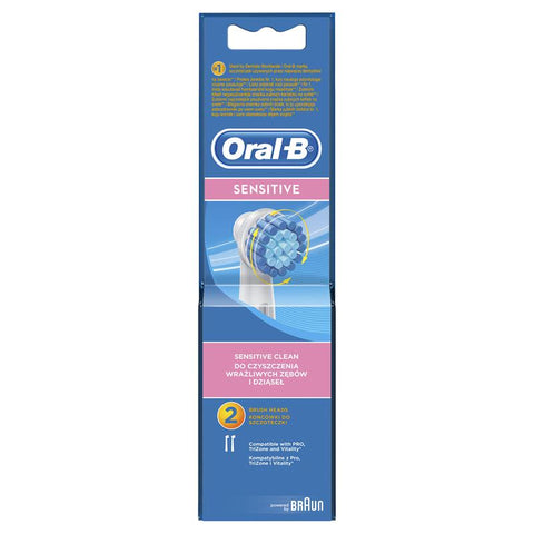 oral b power toothbrush refills clean sensitive 2 pack