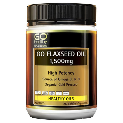 GO Healthy GO Flaxseed Oil 1,500mg Organic 210 Caps