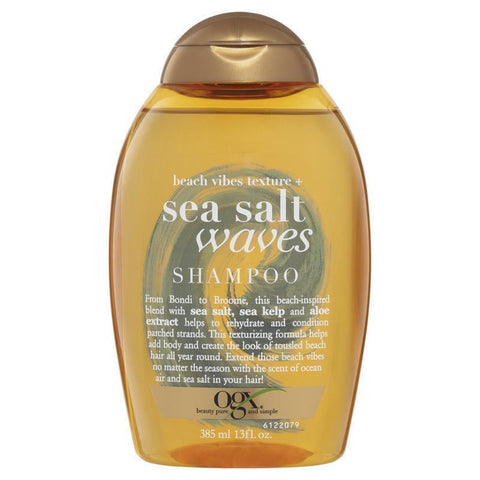 ogx sea salt waves shampoo 385ml