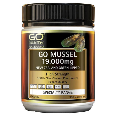 go healthy mussell 19000mg new zealand green lipped 300 capsules