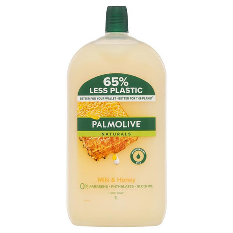 palmolive naturals liquid hand wash soap milk & honey refill 1l