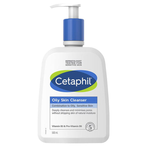 Cetaphil Oily Skin Cleanser 500mL, Oily and Combination Skin