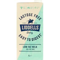 liddells lactose free milk low fat 1L