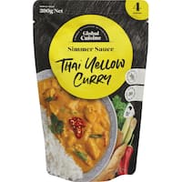 global cuisine stir through meal base thai yellow curry sauce 390g