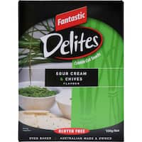 fantastic delites rice crackers sour cream & chives 100g