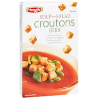 hansells soup & salad croutons herb 100g