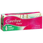 carefree flexia tampons super 16pk