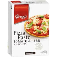 greggs pizza sauce tomato & herb paste 200g 4pk