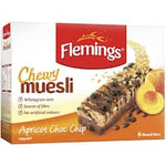 flemings chewy muesli bars apricot chocolate chip 180g 6pk