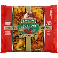 san remo pasta vegeroni shapes 375g
