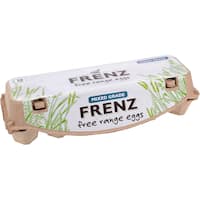 frenz free range eggs dozen mixed grade 12pk