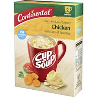 continental cup a soup instant soup chicken lots a noodles 60g 2pk