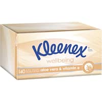 kleenex extra care tissues aloe vera 140pk