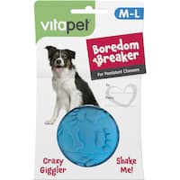 vitapet boredom breaker dog toys hard rubber giggle toy
