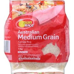 sun rice medium grain rice calrose white 1kg