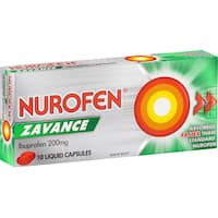 nurofen zavance ibuprofen fast pain relief liquid capsules 10pk