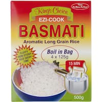 kings choice basmati rice boil in bag 4 x 125g 500g