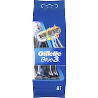 gillette blue 3 disposable shavers  8pk