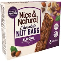 nice & natural nut bar muesli bars choc nut almond 180g 6pk