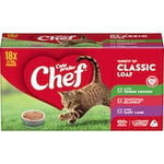 chef singles cat food loaf style varieties 18 x 100g 18pk