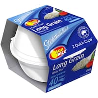sunrice quick cups 40 seconds long grain white rice 250g 2pk