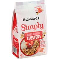 hubbards simply muesli clusters berry 425g
