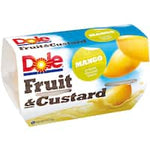 dole fruit & custard fruit snack custard & mango 492g 4pk