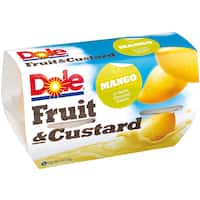 dole fruit & custard fruit snack custard & mango 492g 4pk