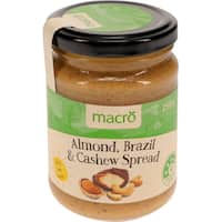 macro nut butter spread almond, brazil & cashew 250g