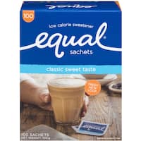 equal sugar substitute sachets 100pk