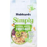 hubbards simply plain fruit muesli natural fruit & nut 600g