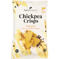 ceres organics crisp snacks chickpea turmeric black pepper 100g