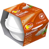 sun rice quick cups 40 seconds rice dish aromatic basmati rice 240g 2pk