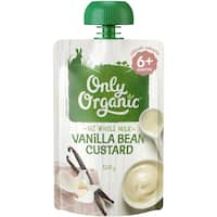 only organic stage 2 baby food vanilla bean custard 120g