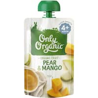 only organic stage 1 baby food pear & mango 120g