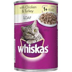 whiskas adult wet cat food with chicken loaf 400g