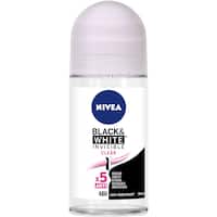 nivea black & white invisible roll on deodorant anti-perspirant clear 50mL