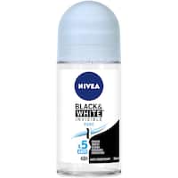 nivea invisible black & white roll on deodorant anti-perspirant pure 50mL