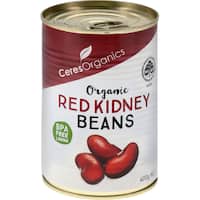 ceres organics beans red kidney 400g