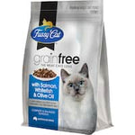 vip fussy cat grain free dry cat food salmon, fish oil 500g