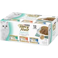 fancy feast wet cat food classic seafood variety 12pk