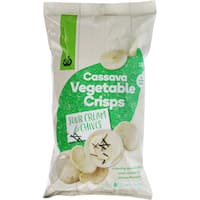 countdown cassava vegetable crisps sour cream & chives 150g