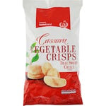 countdown cassava vegetable crisps thai sweet chilli 150g