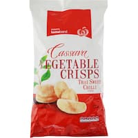 countdown cassava vegetable crisps thai sweet chilli 150g