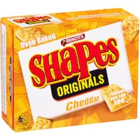 arnotts shapes crackers cheddar 175g