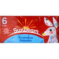 sunbeam sultanas 240g 6pk