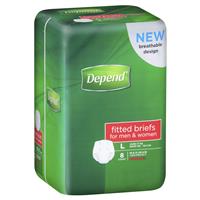 depend fitted briefs large 8 pack