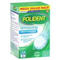 polident whitening denture cleanser 108 tablets exclusive size