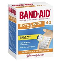 band-aid extra wide plastic strips 40 pack