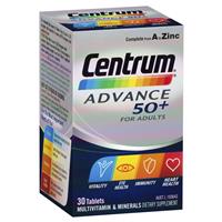 centrum advance 50+ 30 tablets